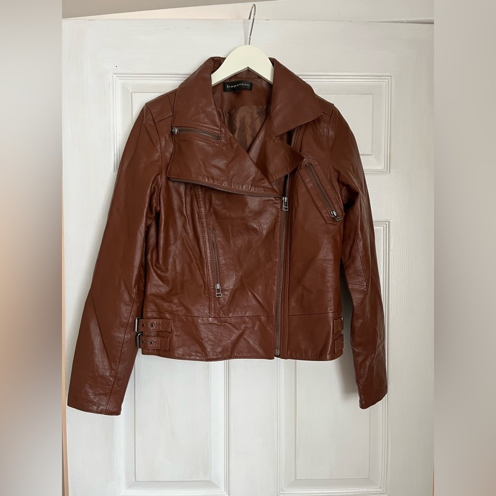 Bagatelle Brown real Leather Jacket
